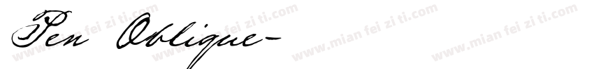 Pen Oblique字体转换